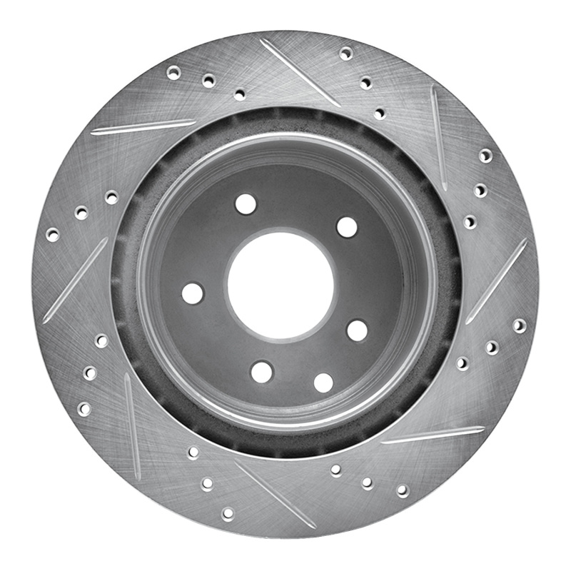 Infiniti G25 Brake Rotor (1) - Rear Left - DFC - Drilled & Slotted - Silver - `05-`25