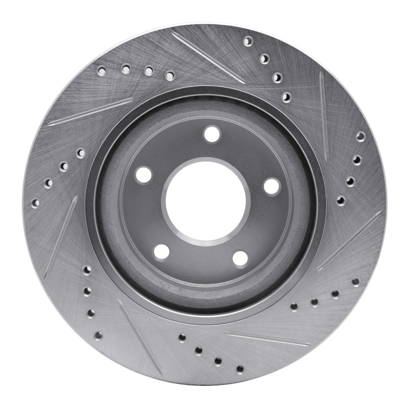 Nissan Altima Brake Rotor (1) - Front Left - DFC - Drilled & Slotted - Silver - `07-`13