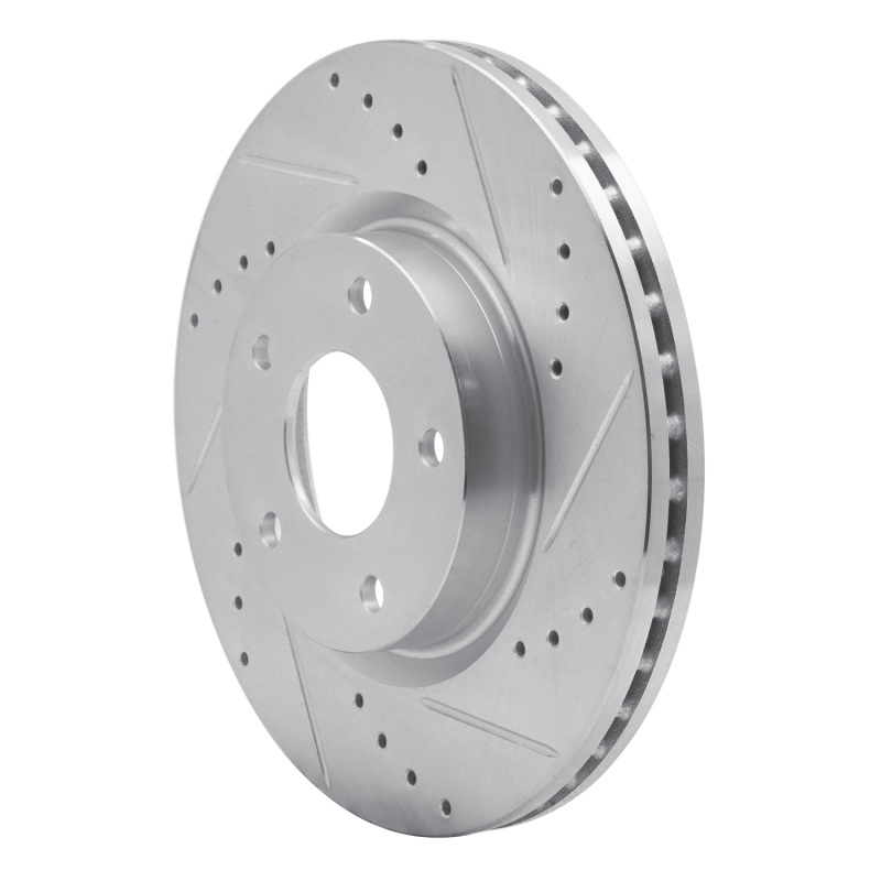 Nissan Altima Brake Rotor (1) - Front Right - DFC - Drilled & Slotted - Silver - `13-`25