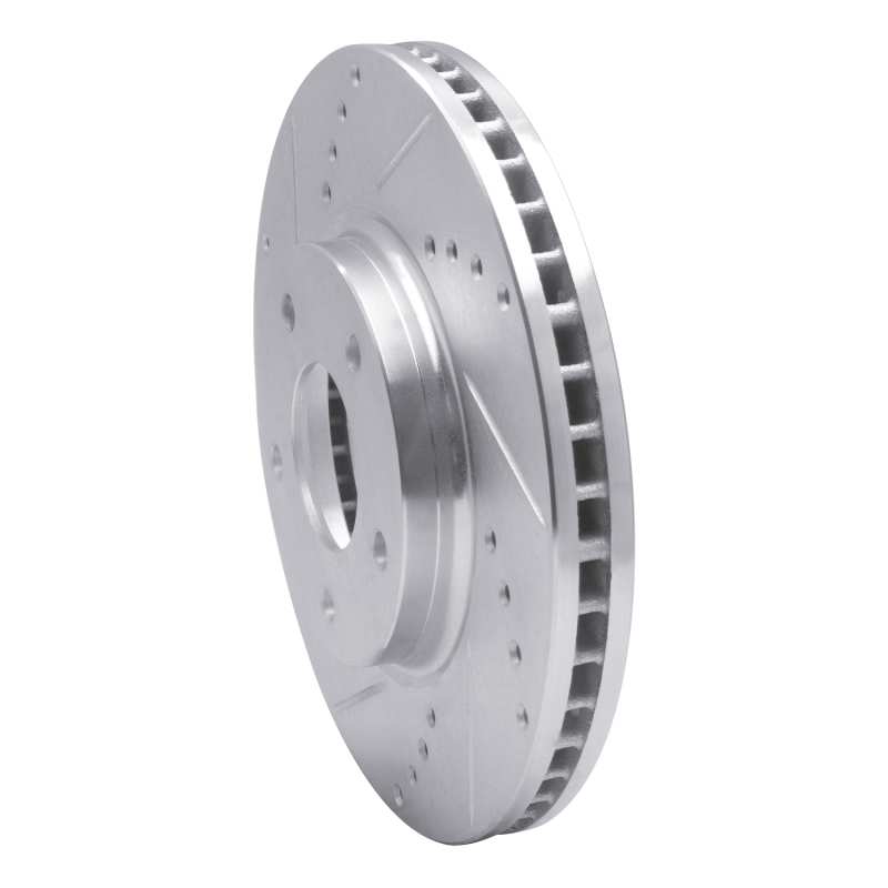 Infiniti M45 Brake Rotor (1) - Front Left - DFC - Drilled & Slotted - Silver - `02-`17