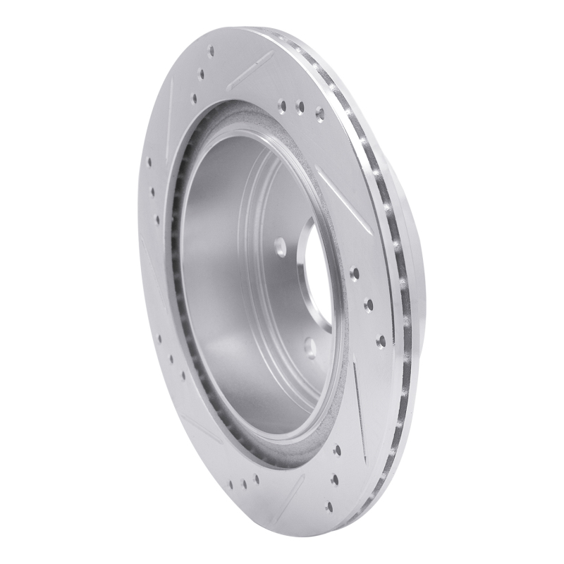 Infiniti G35 Brake Rotor (1) - Rear Right - DFC - Drilled & Slotted - Silver - `02-`25