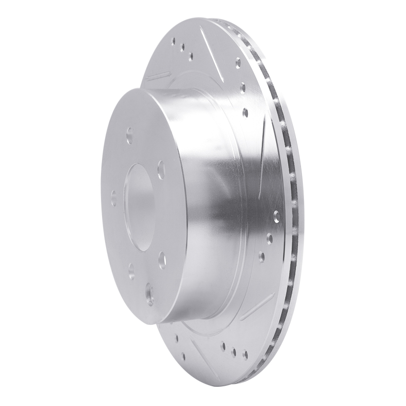 Infiniti G35 Brake Rotor (1) - Rear Right - DFC - Drilled & Slotted - Silver - `02-`25