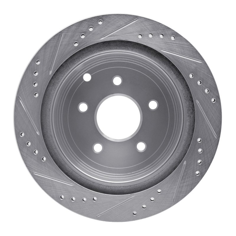 Infiniti FX35 Brake Rotor (1) - Rear Right - DFC - Drilled & Slotted - Silver - `03-`24