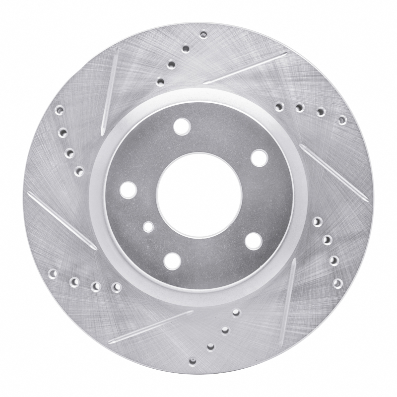 Infiniti G35 Brake Rotor (1) - Front Left - DFC - Drilled & Slotted - Silver - `03-`05