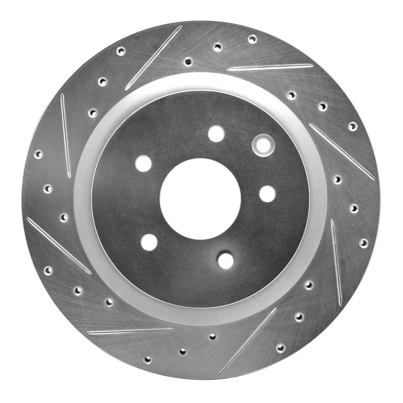 Infiniti G35 Brake Rotor (1) - Rear Left - DFC - Drilled & Slotted - Silver - `03-`08