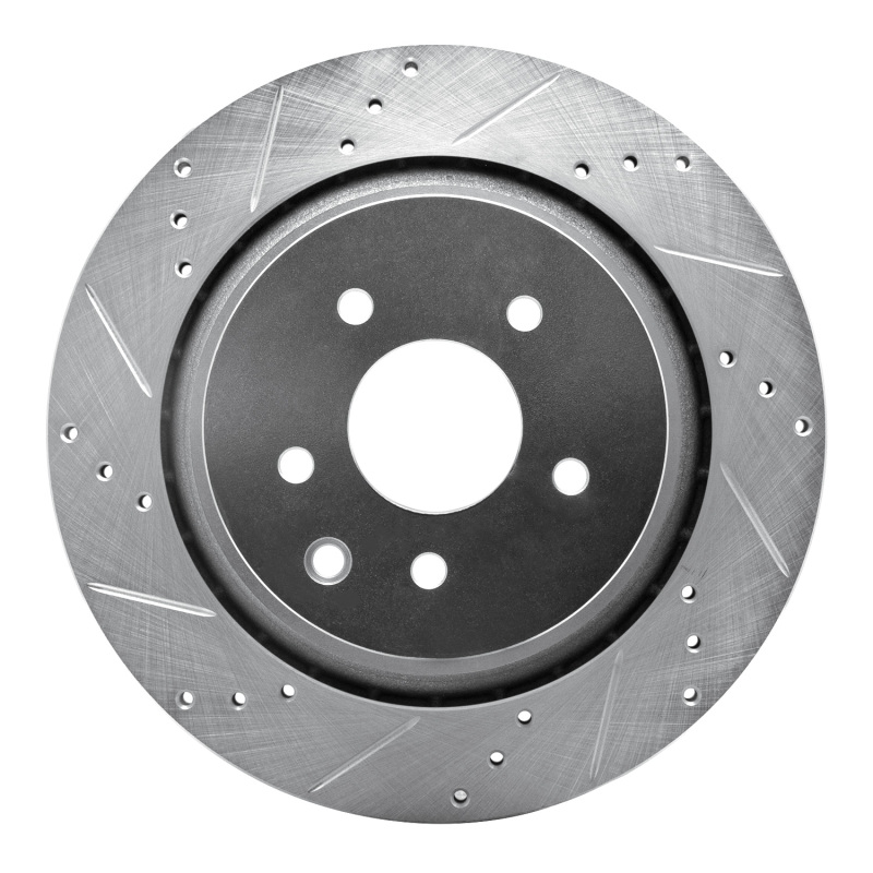 Infiniti G37 Brake Rotor (1) - Rear Left - DFC - Drilled & Slotted - Silver - `07-`15