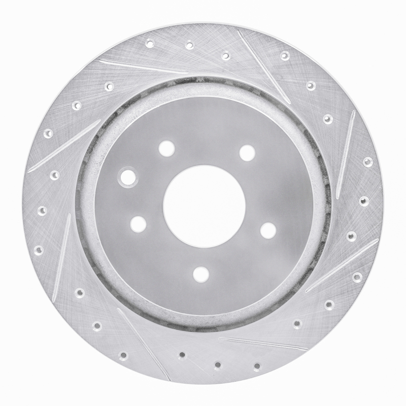 Infiniti G37 Brake Rotor (1) - Rear Right - DFC - Drilled & Slotted - Silver - `07-`15