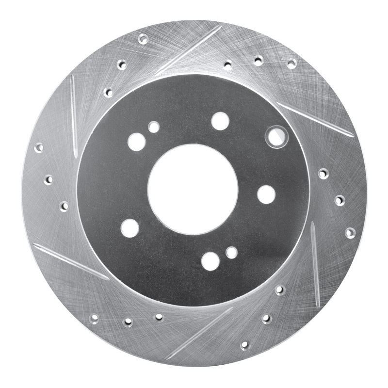 Mitsubishi Galant Brake Rotor (1) - Rear Left - DFC - Drilled & Slotted - Silver - `06-`12
