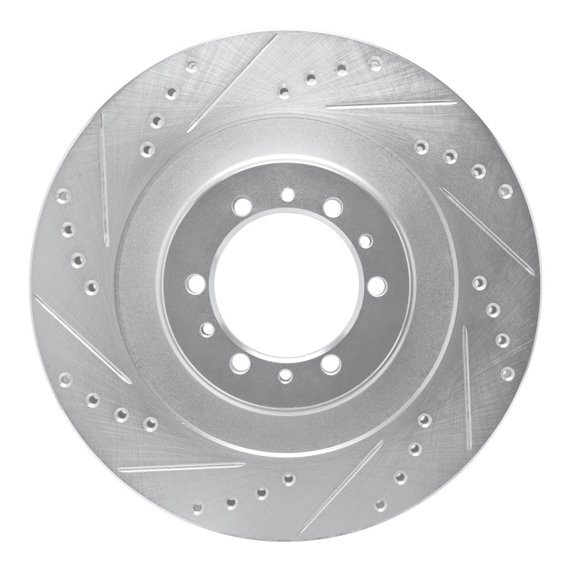 Mitsubishi Montero Sport Brake Rotor (1) - Front Left - DFC - Drilled & Slotted - Silver - `98-`04