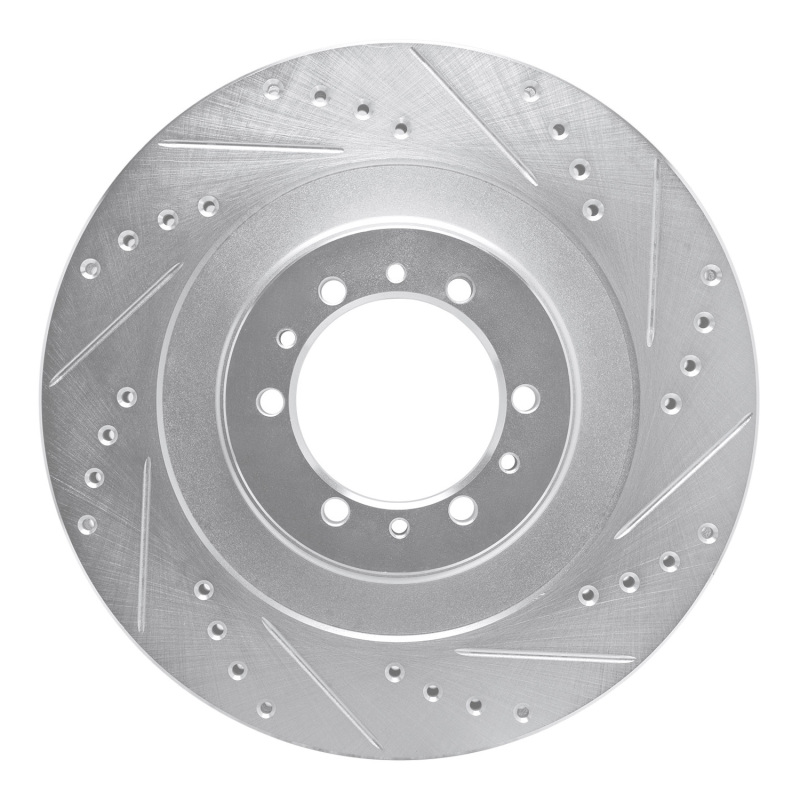 Mitsubishi Montero Brake Rotor (1) - Front Right - DFC - Drilled & Slotted - Silver - `98-`04
