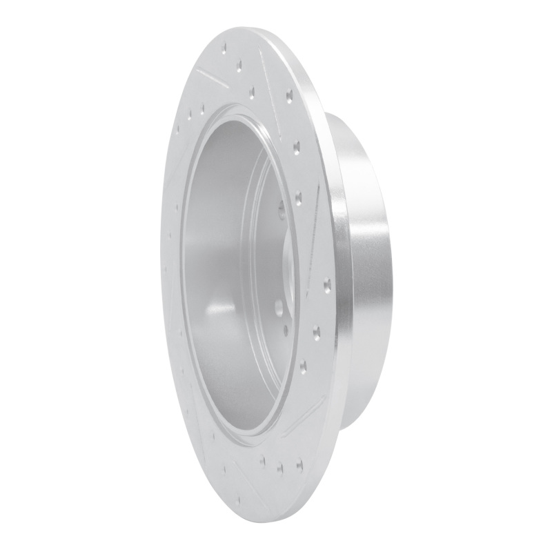 Mitsubishi Lancer Brake Rotor (1) - Rear Left - DFC - Drilled & Slotted - Silver - `07-`15