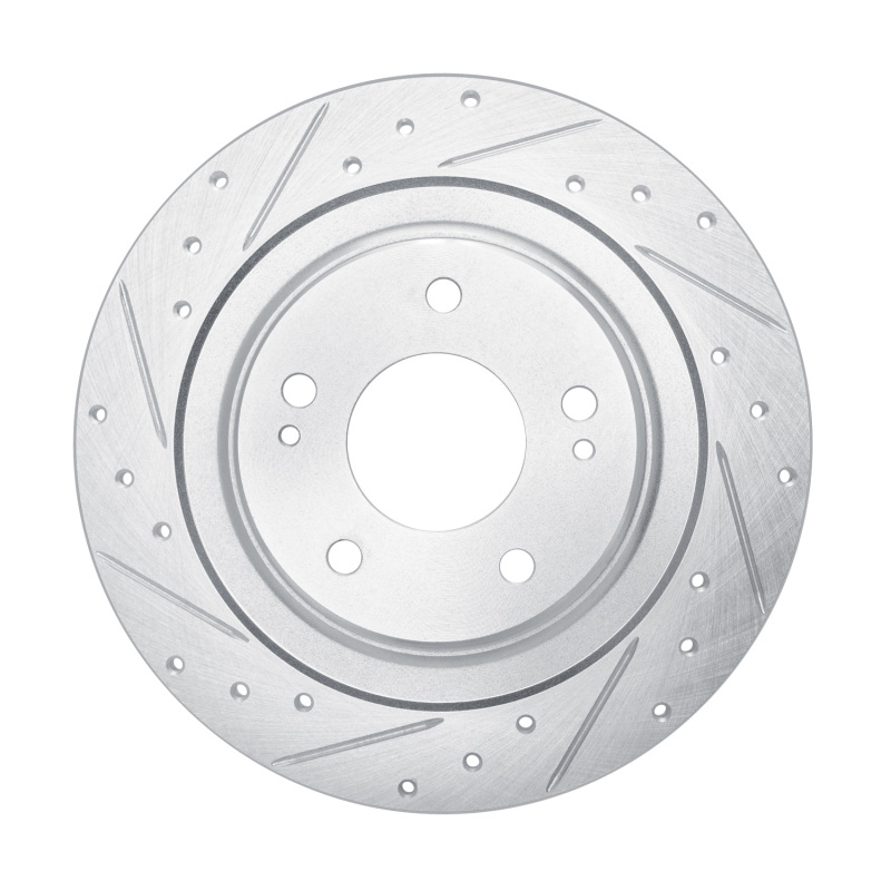 Mitsubishi RVR Brake Rotor (1) - Rear Left - DFC - Drilled & Slotted - Silver - `13-`25