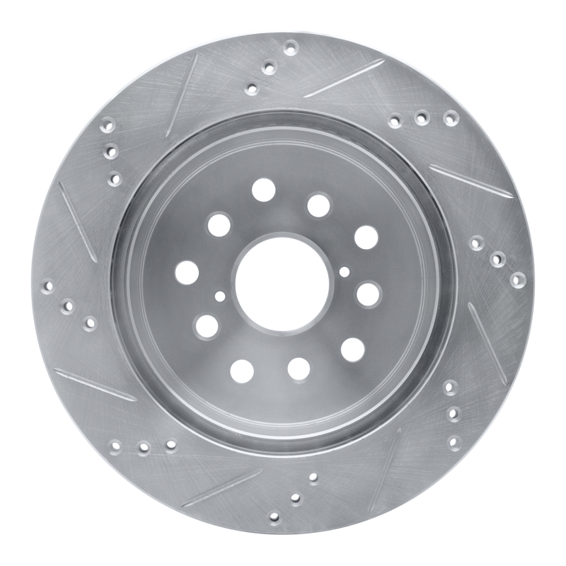 Lexus LS430 Brake Rotor (1) - Rear Right - DFC - Drilled & Slotted - Silver - `01-`06