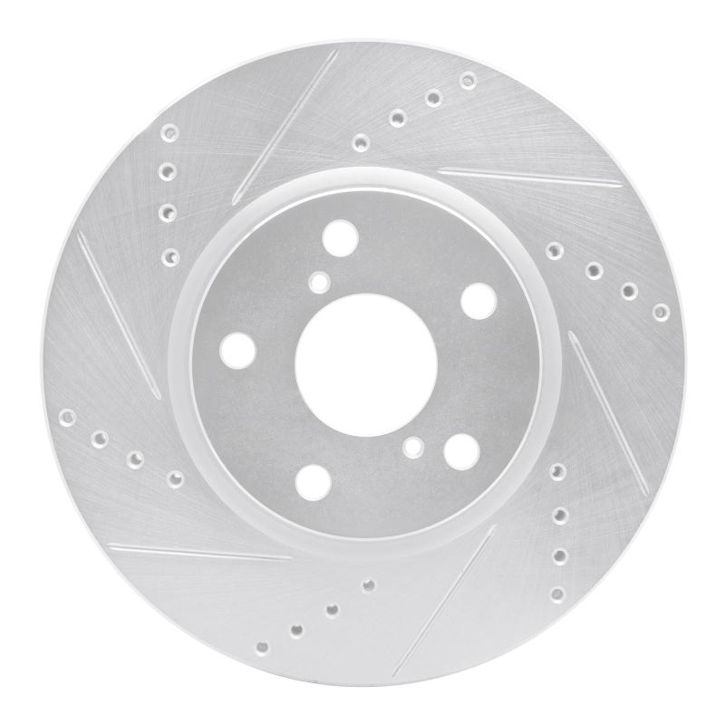 Lexus GS300 Brake Rotor (1) - Left Front - DFC - Drilled & Slotted - Silver - `06-`15