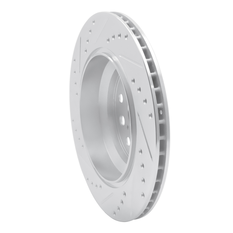 Lexus LS460 Brake Rotor (1) - Rear Right - DFC - Drilled & Slotted - Silver - `07-`17