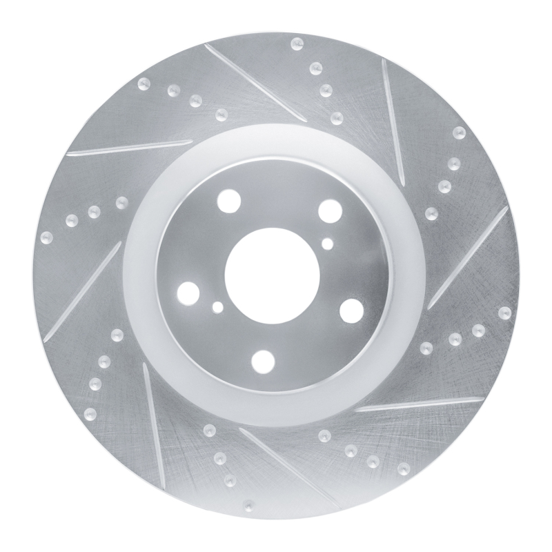 Lexus GS460 Brake Rotor (1) - Front Left - DFC - Drilled & Slotted - Silver - `09-`11