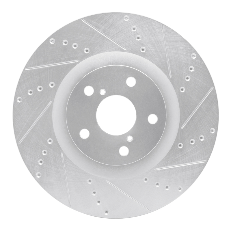 Lexus GS450H Brake Rotor (1) - Right Front - DFC - Drilled & Slotted - Silver - `09-`11