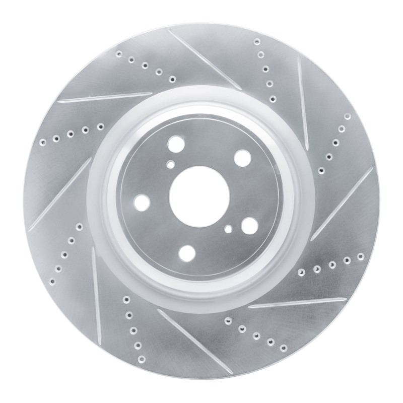 Lexus LS460 Brake Rotor (1) - Front - DFC - Drilled & Slotted - Silver - `10-`17