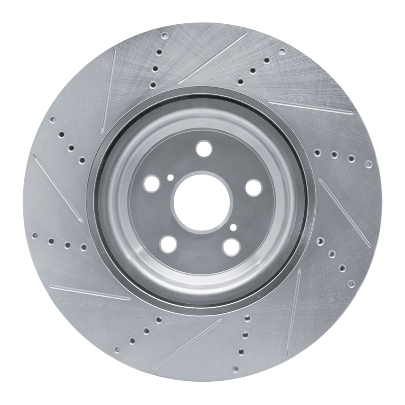 Lexus LS460 Brake Rotor (1) - Right Front - DFC - Drilled & Slotted - Silver - `10-`17