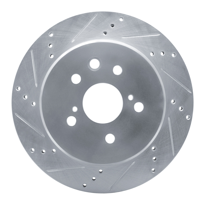 Lexus IS250 Brake Rotor (1) - Rear Left - DFC - Drilled & Slotted - Silver - `06-`20