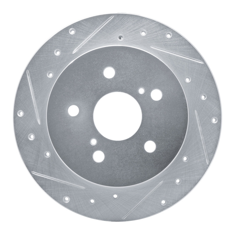 Lexus ES350 Brake Rotor (1) - Rear Left - DFC - Drilled & Slotted - Silver - `15-`25