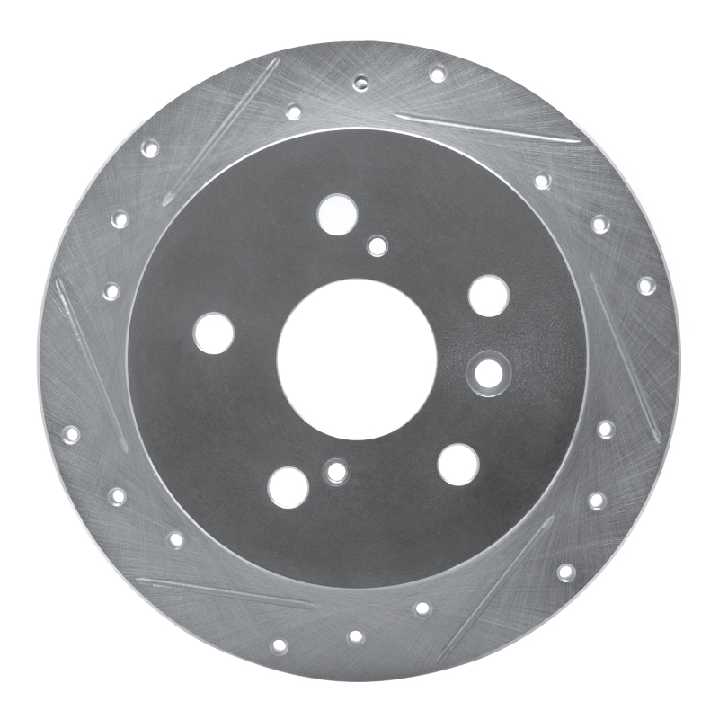 Lexus ES330 Brake Rotor (1) - Rear Left - DFC - Drilled & Slotted - Silver - `02-`08