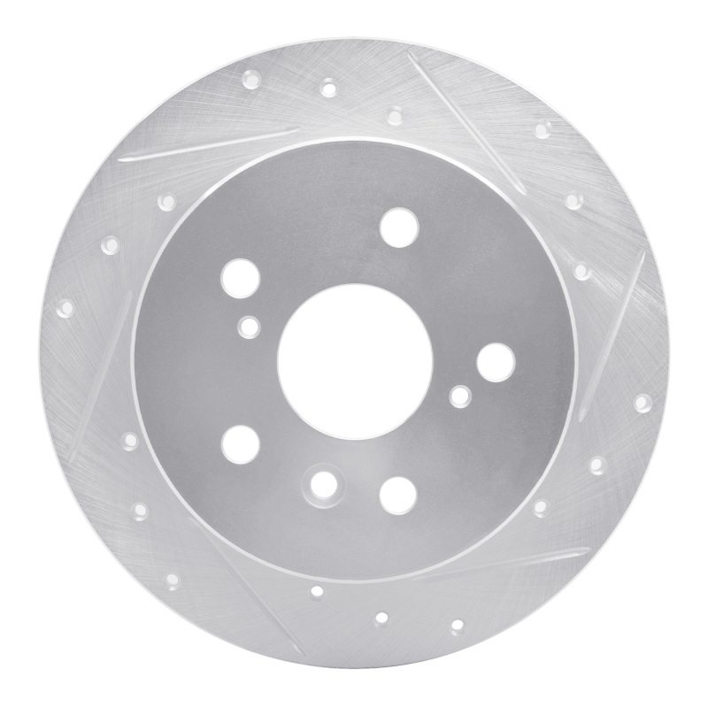 Lexus ES350 Brake Rotor (1) - Rear Right - DFC - Drilled & Slotted - Silver - `07-`12