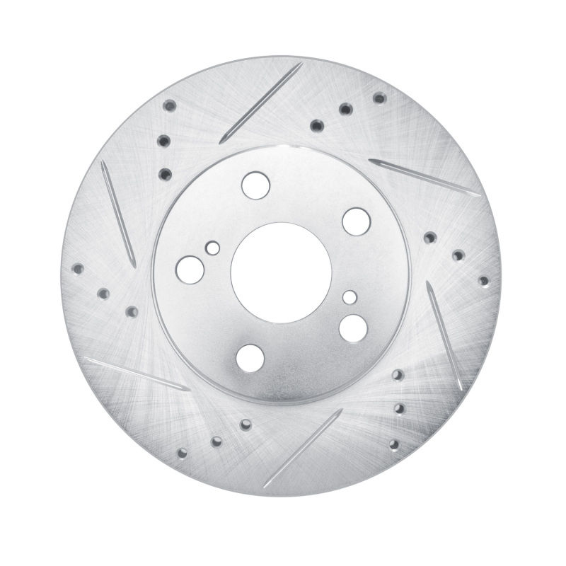 Lexus CT200H Brake Rotor (1) - Front Left - DFC - Drilled & Slotted - Silver - `10-`17