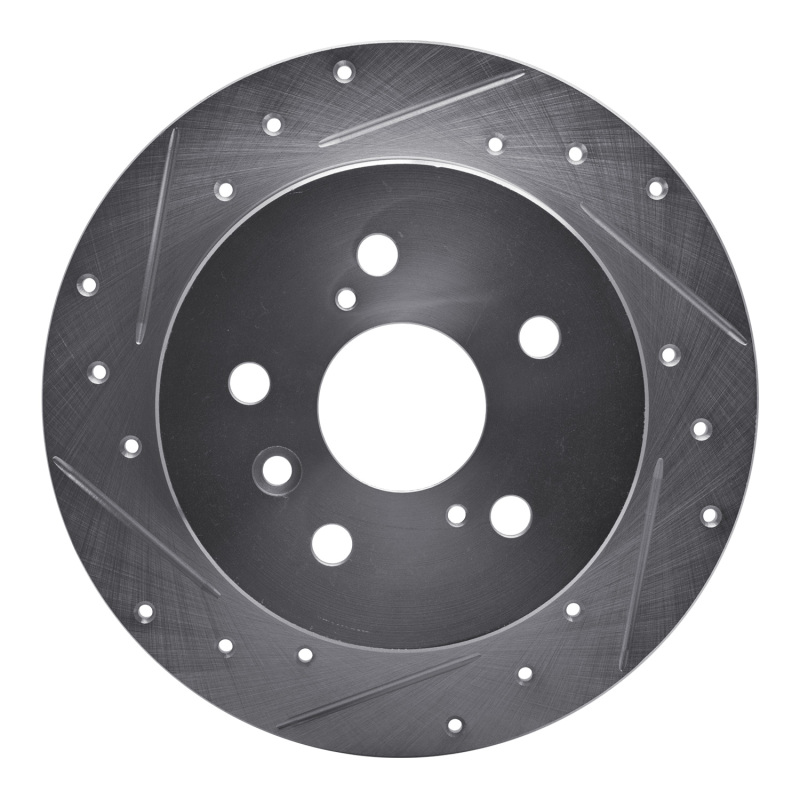 Lexus ES350 Brake Rotor (1) - Rear Left - DFC - Drilled & Slotted - Silver - `12-`18