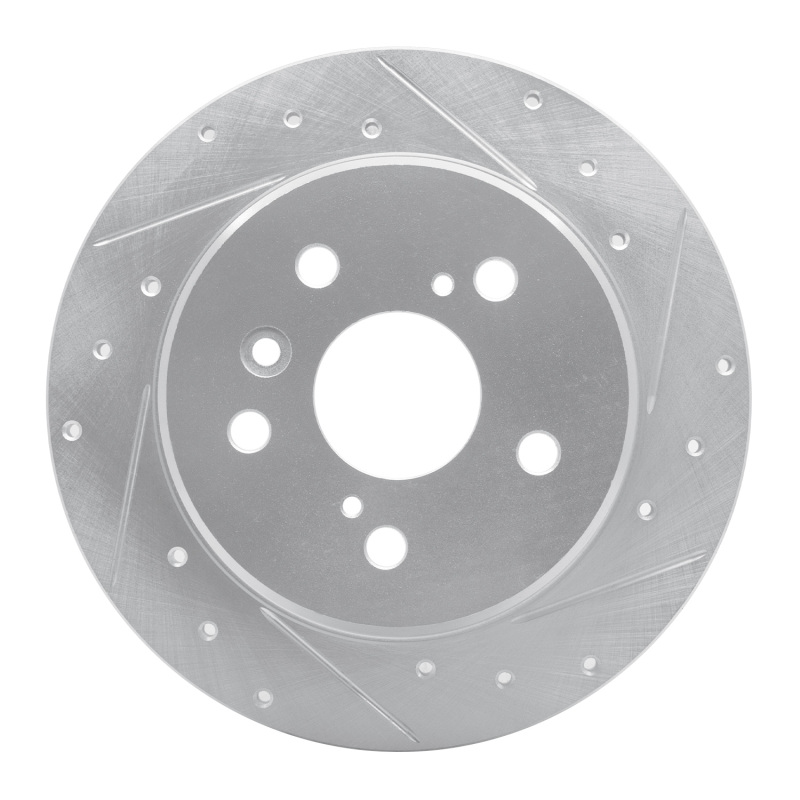 Lexus RX300 Brake Rotor (1) - Rear Right - DFC - Drilled & Slotted - Silver - `99-`03