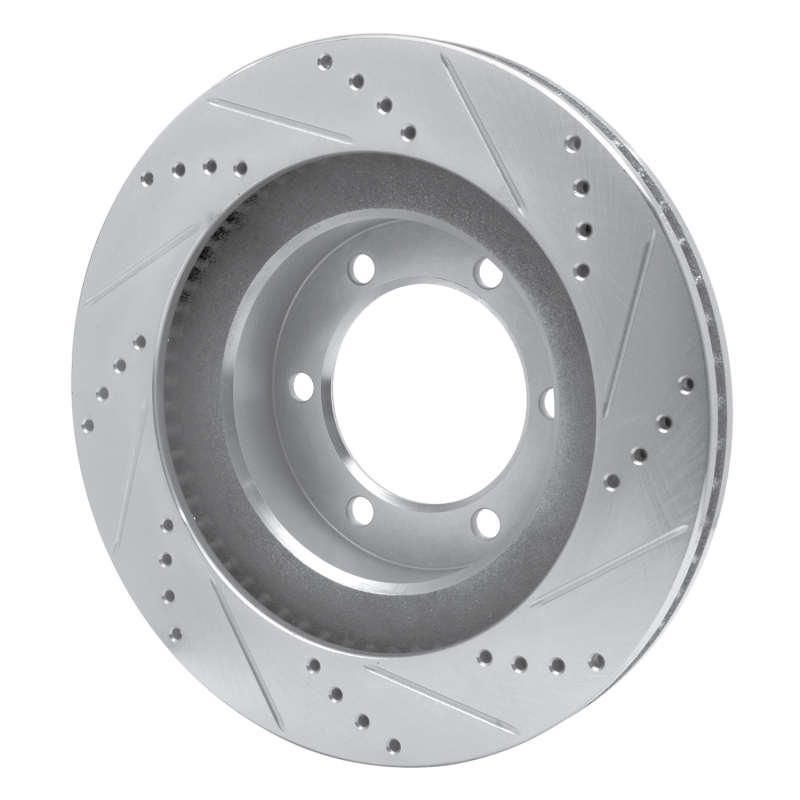 Lexus GX470 Brake Rotor (1) - Front Left - DFC - Drilled & Slotted - Silver - `03-`09