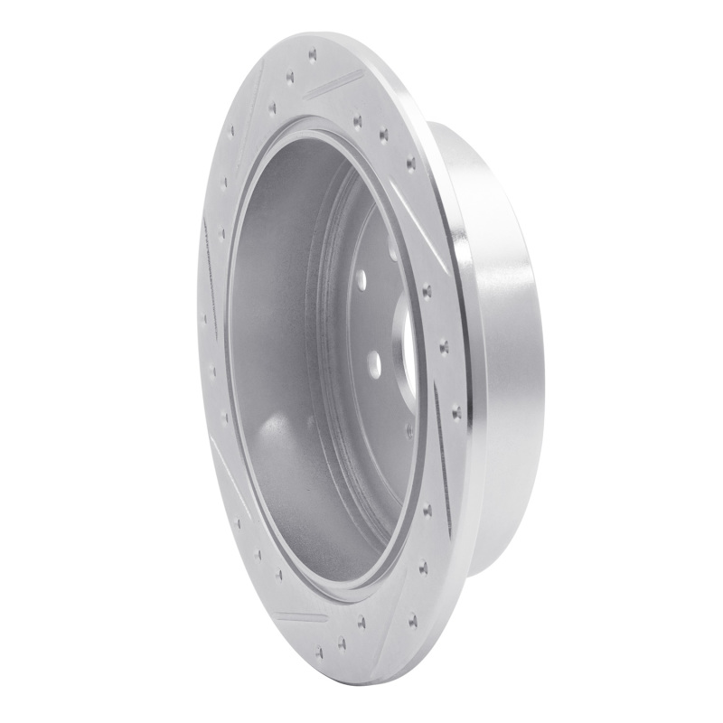 Lexus RX450h Brake Rotor (1) - Rear Right - DFC - Drilled & Slotted - Silver - `10-`20