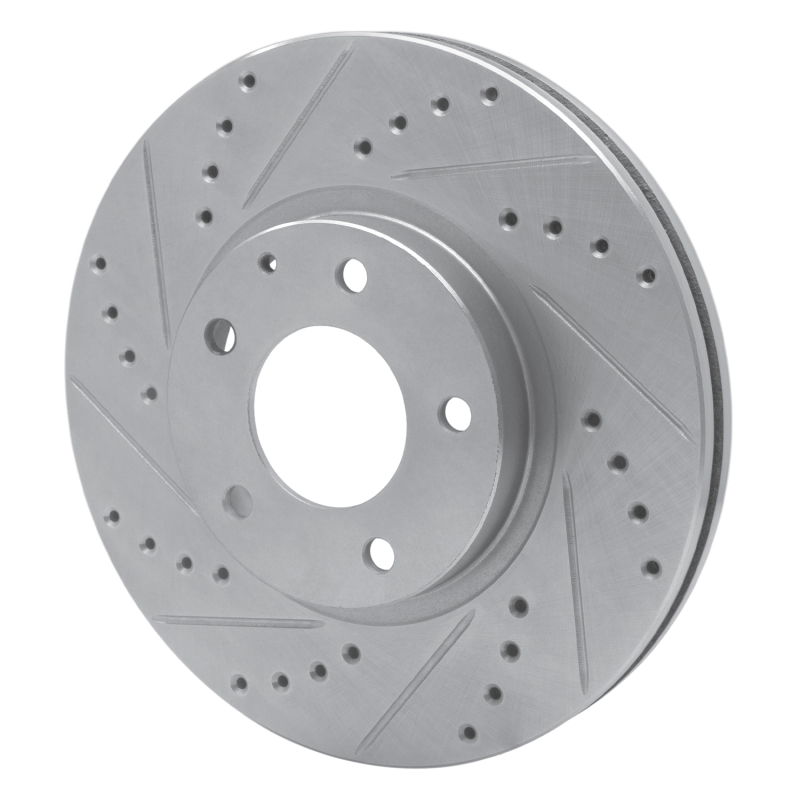 Mazda Millenia Brake Rotor (1) - Front Left - DFC - Drilled & Slotted - Silver - `01-`02