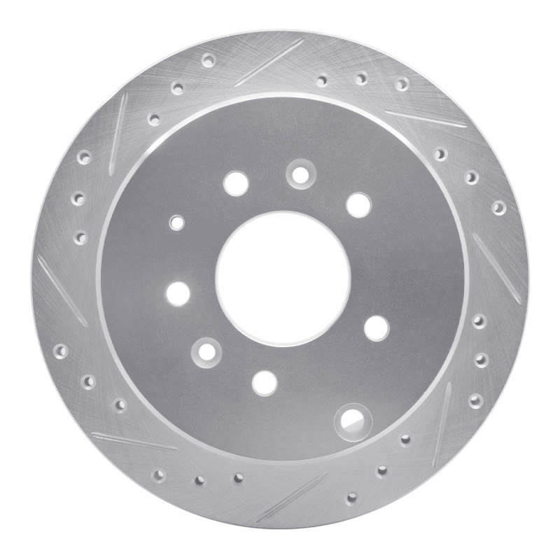 Mazda 929 Brake Rotor (1) - Rear Left - DFC - Drilled & Slotted - Silver - `92-`06
