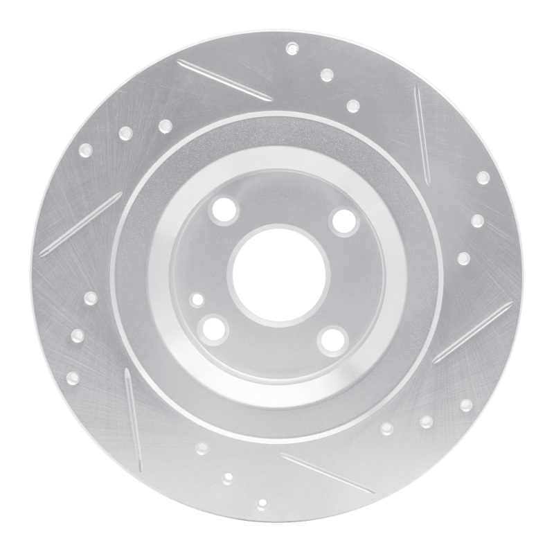 Mazda MX-5 Miata Brake Rotor (1) - Rear Left - DFC - Drilled & Slotted - Silver - `16-`25