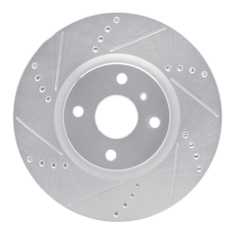 Mazda MX-5 Miata Brake Rotor (1) - Front Left - DFC - Drilled & Slotted - Silver - `16-`25