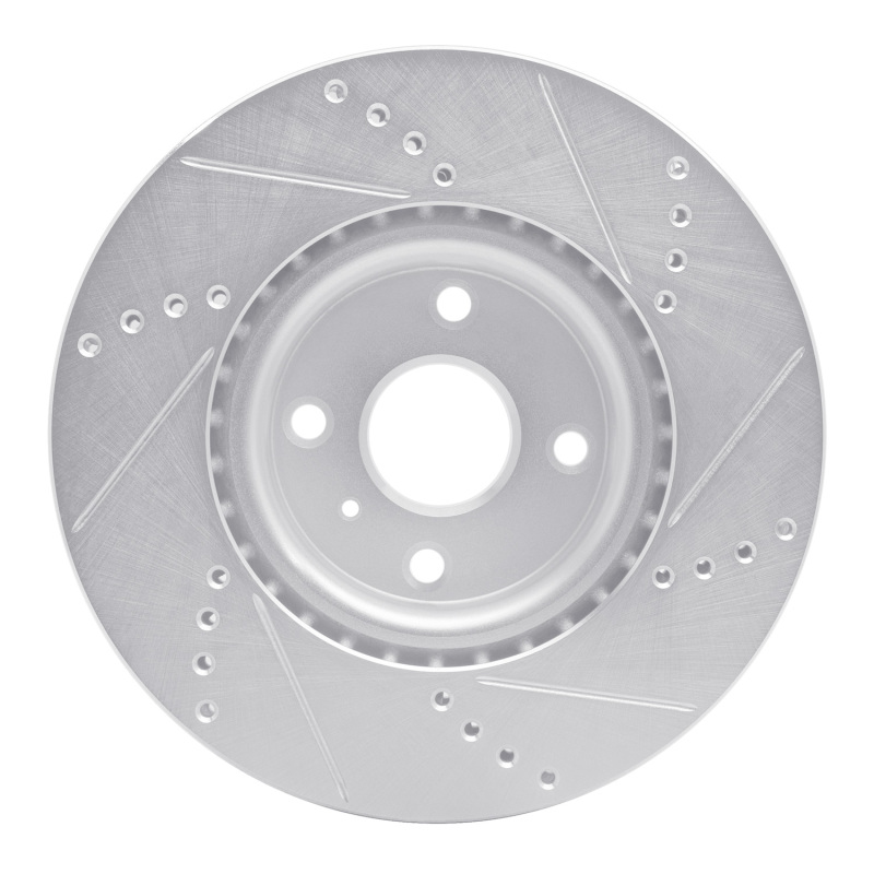 Mazda MX-5 Miata Brake Rotor (1) - Front Left - DFC - Drilled & Slotted - Silver - `16-`25