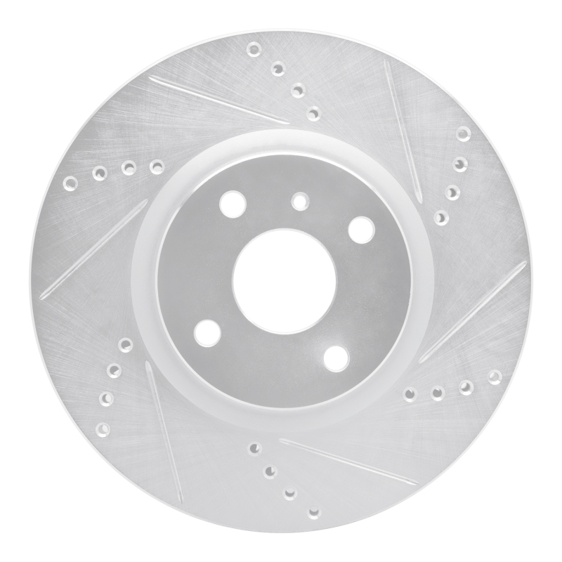Mazda MX-5 Miata Brake Rotor (1) - Front Right - DFC - Drilled & Slotted - Silver - `16-`25