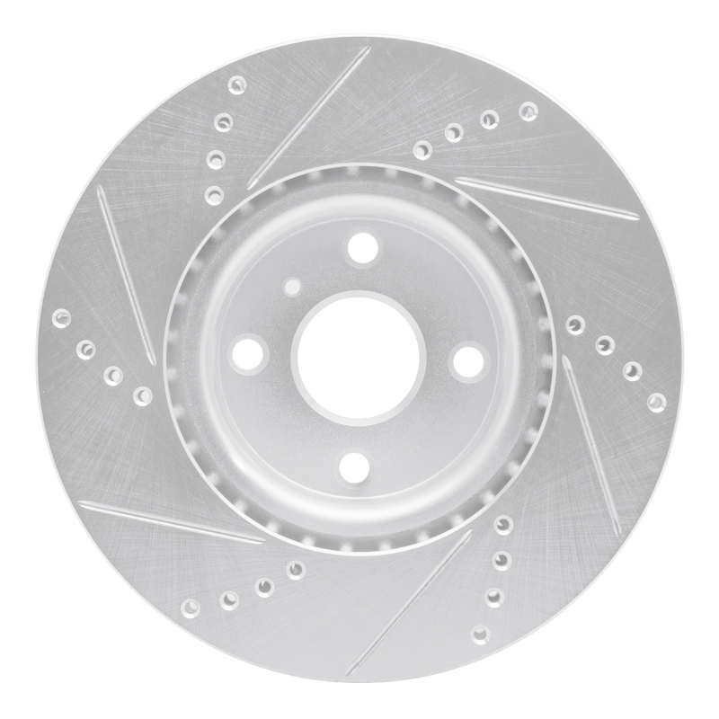 Mazda MX-5 Miata Brake Rotor (1) - Front Right - DFC - Drilled & Slotted - Silver - `16-`25