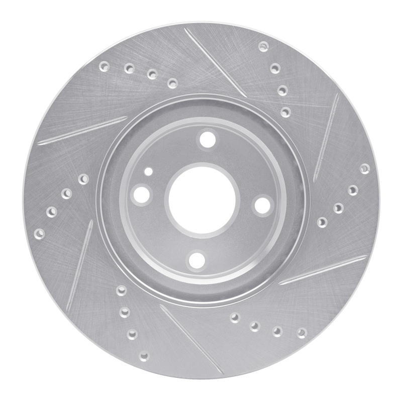 Mazda MX-5 Miata Brake Rotor (1) - Front Left - DFC - Drilled & Slotted - Silver - `16-`25