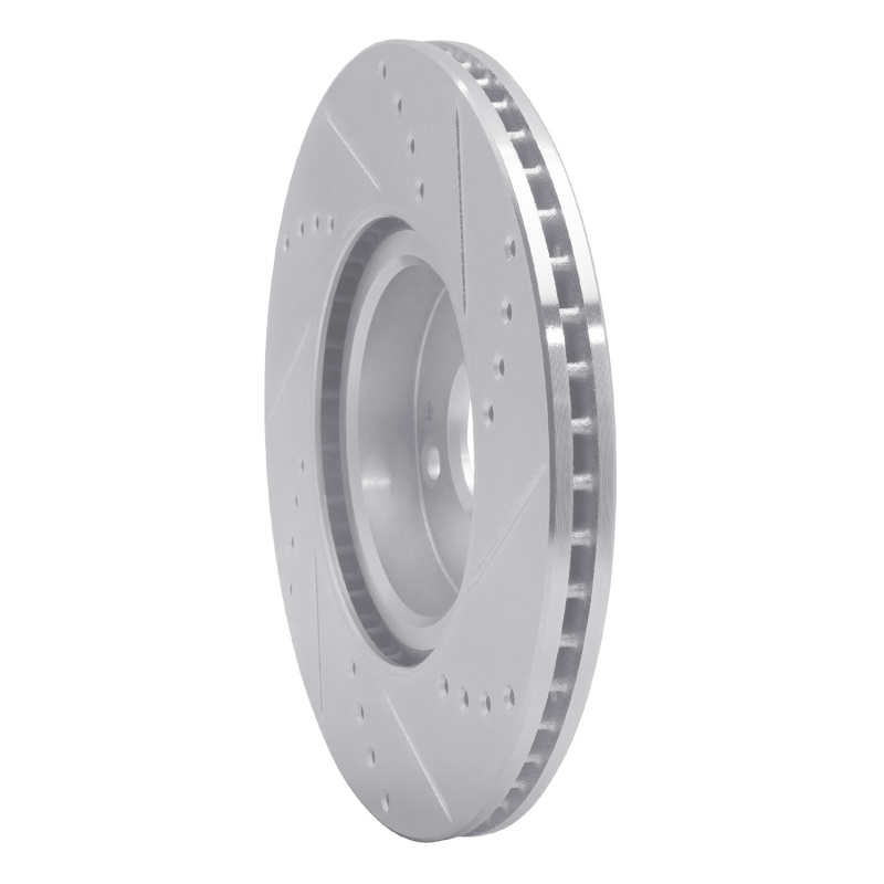 Mazda MX-5 Miata Brake Rotor (1) - Front Left - DFC - Drilled & Slotted - Silver - `16-`25