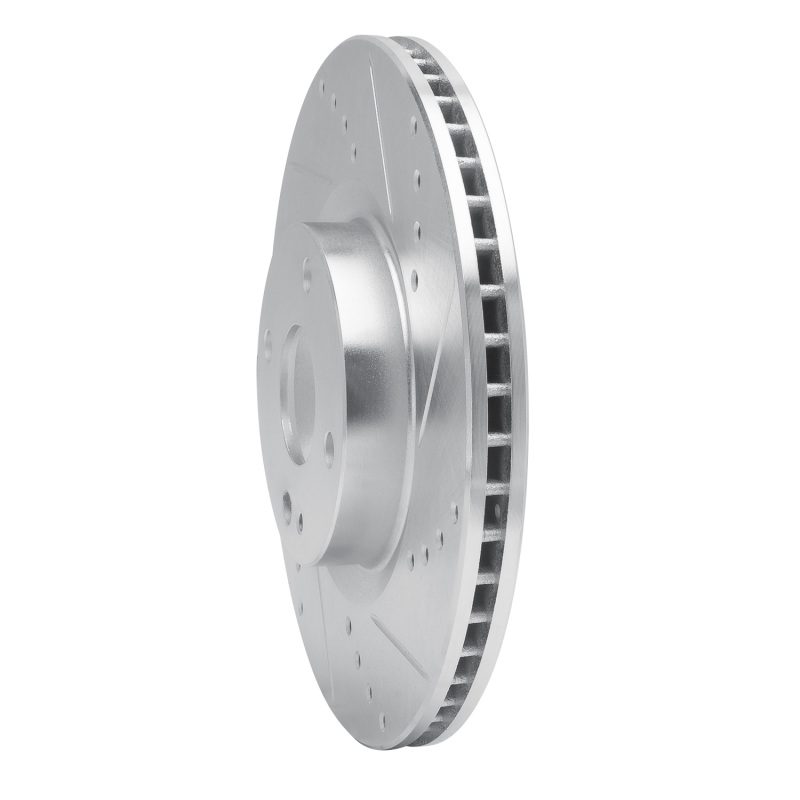 Mazda MX-5 Miata Brake Rotor (1) - Front Right - DFC - Drilled & Slotted - Silver - `16-`25