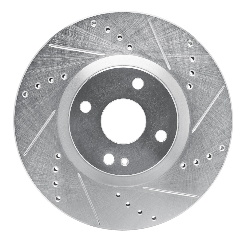 Mazda MX-5 Miata Brake Rotor (1) - Front Right - DFC - Drilled & Slotted - Silver - `16-`25