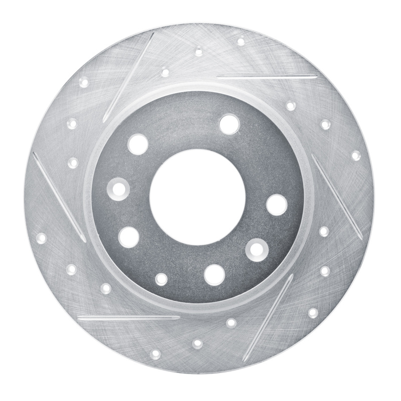 Mazda CX-3 Brake Rotor (1) - Rear Left - DFC - Drilled & Slotted - Silver - `14-`25