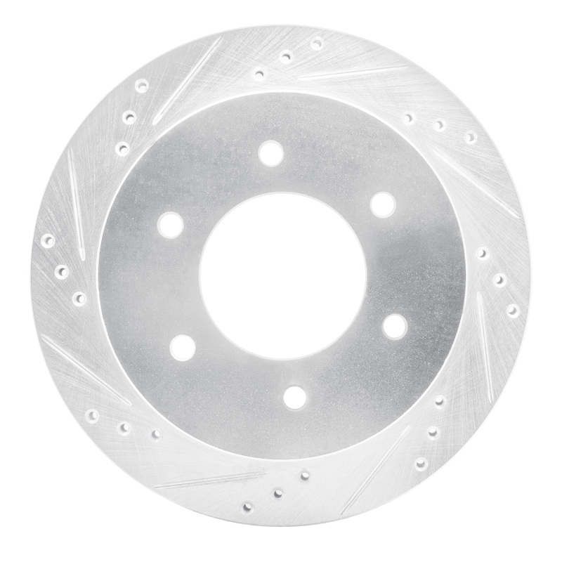Mitsubishi Montero Limited Brake Rotor (1) - Rear Left - DFC - Drilled & Slotted - Silver - `15-`17