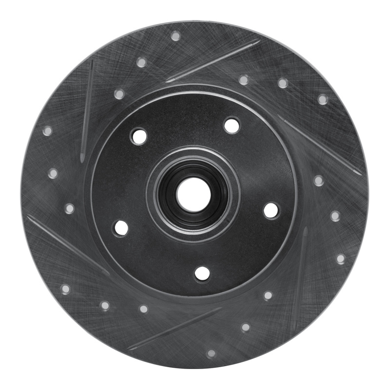 Nissan Platina Brake Rotor (1) - Front Left - DFC - Drilled & Slotted - Silver - `02-`11