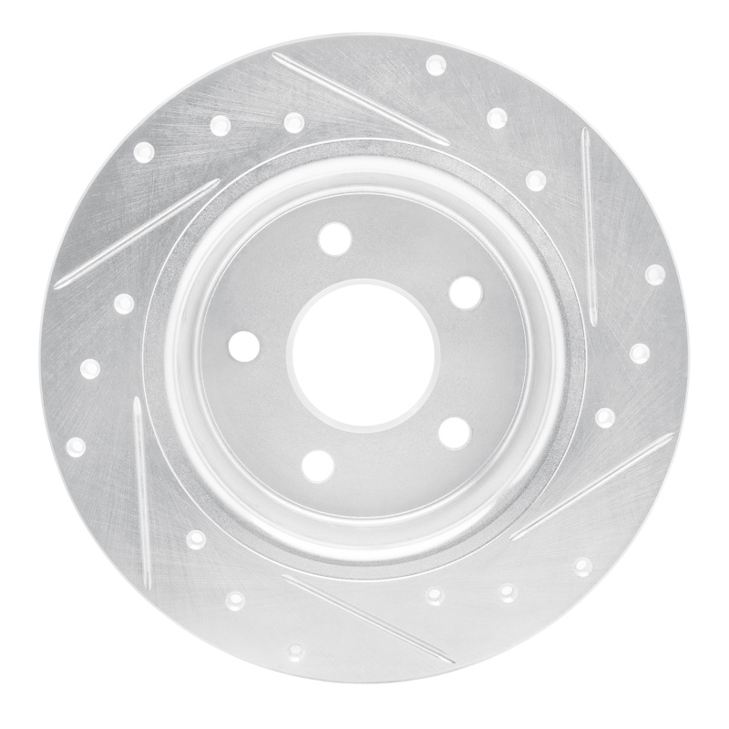 Mercedes-Benz A190 Brake Rotor (1) - Rear Left - DFC - Drilled & Slotted - Silver - `01-`06