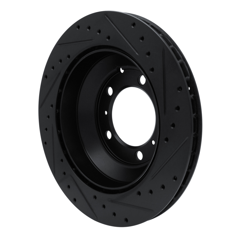 Porsche Cayenne Brake Rotor (1) - Rear Left - DFC - Drilled & Slotted - Black - `19-`23