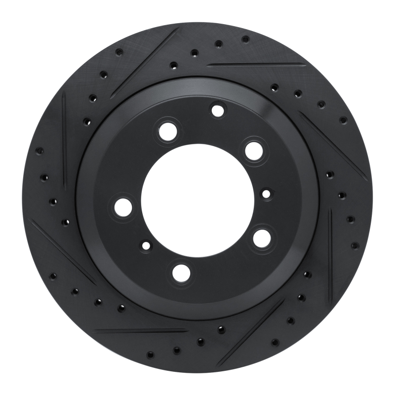 Porsche Cayenne Brake Rotor (1) - Rear Left - DFC - Drilled & Slotted - Black - `19-`23