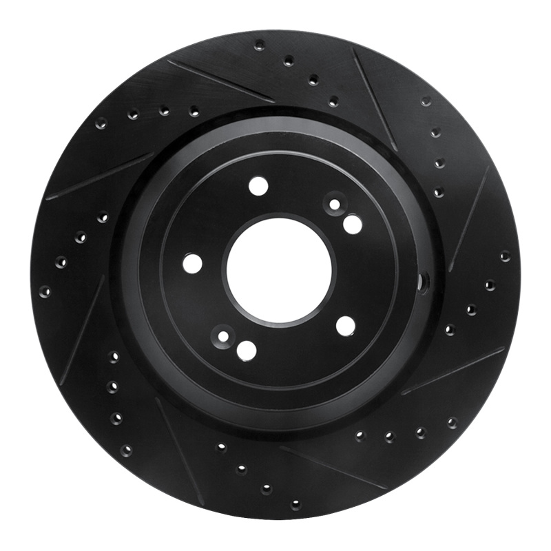 Genesis G90 Brake Rotor (1) - Rear Right - DFC - Drilled & Slotted - Black - `17-`19